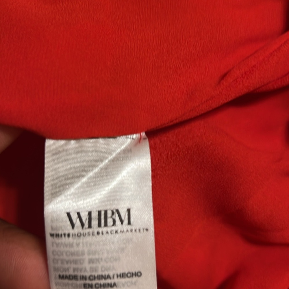 NEW $190 WHBM Red Slip Burnout Maxi Dress with Spaghetti Straps size 6 - Picture 12 of 14